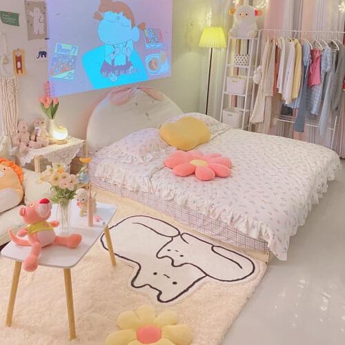 Cartoon Cute Carpet Children Room Carpets Bedroom Bedside Soft Floor Mat Non-slip Absorbent Rugs for Bedroom Living Room Decor