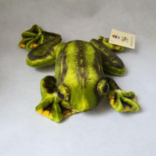 Stuffed simulation animal green frog 25 cm plush toy soft doll birthday gift b9786