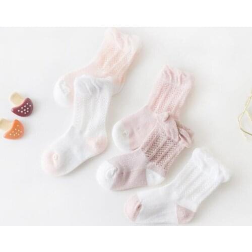 Soft breathable Baby girls socks summer cotton mesh infant kids sport socks children meias toddler meias chaussettes 0-3Y