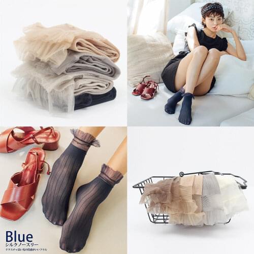 New Women Ladies Socks Fashion Sheer Mesh Glass Silk Socks Ultrathin Transparent Crystal Lace Fabulous Elastic Summer Cute Sock