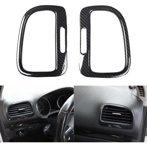 Car Dashboard Side Air Vent Frame Cover Trim Styling For VW Volkswagen GOLF 6 2010-2012 Interior Auto Moldings