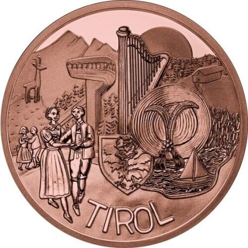Austria 2014 Austrian Region Series Tyrol 10 Euro Commemorative Coin Genuine euro Collection real original coins