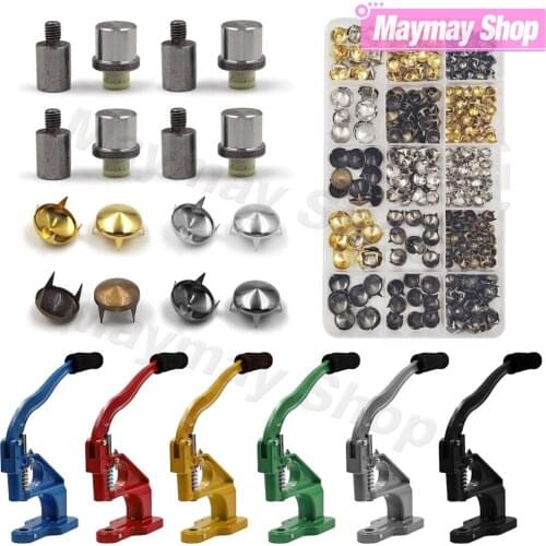 Mold Hand Press Machine Round Cone Claw Rivet Kits Spike Studs Spots Nailhead For Shoes Clothing Bag Caps Parts DIY Leathercraft