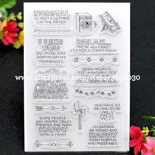 I LIKE YOU RELAX HAPPY Scrapbook DIY photo cards rubber stamp clear stamp transparent stamp 10x15cm 8072361
