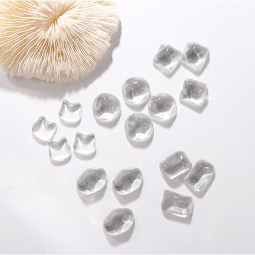 10pcs Transparent Glass Nail Art Display for Showing Gel Polish Designs Nail Color Board Tips Card Water Ripple Manicure Tools