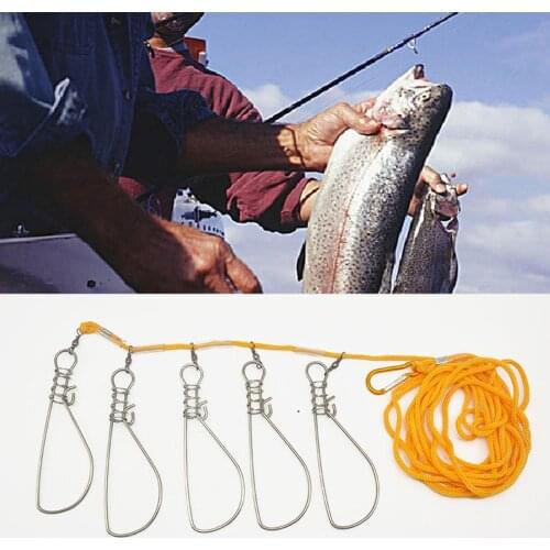 Fishing Lock Buckle Stainless Steel Live Fish Lock Belt Fishing Stringer Fishing Tackle for Accessories