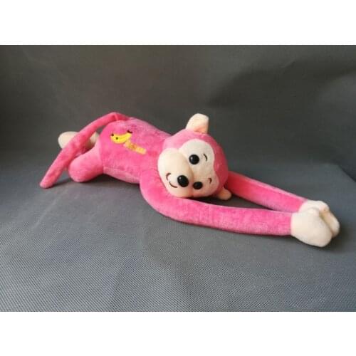 Cute pink monkey plush toy long arms monkey about 38cm soft doll kids toy birthday gift h2023