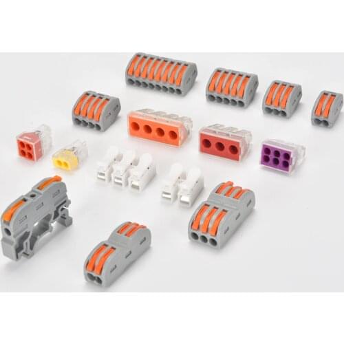 Electrical Cable Wire Connector Push-in Terminal Block Universal Fast Terminal Wiring Cable Connectors For Cable Connection