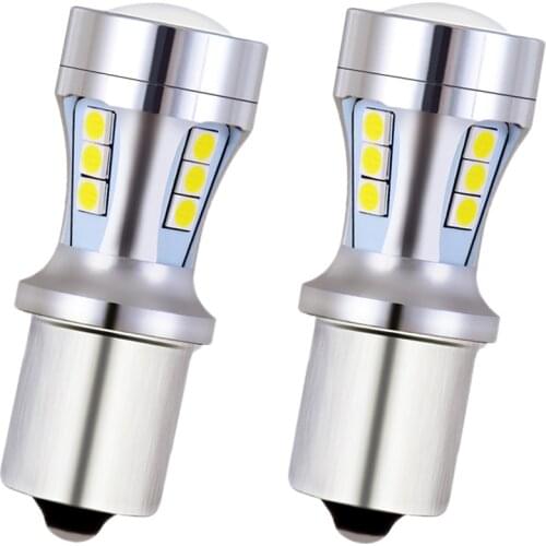 BA15S P21W 1156 LED Bulb 6000K White 1300LM No Hyper Flash Lamp Bulbs Car Rear Turn Signal Light One Year Wrranty
