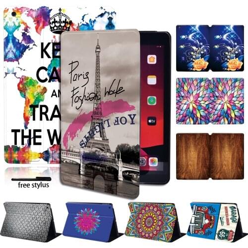 Tablet Case for Apple IPad 2/3/4 /ipad Pro 11/ipad 8/Mini 1/2/3/4/5/Air 4/1/2/3/Pro Slim Leather Stand Protective Case + Stylus