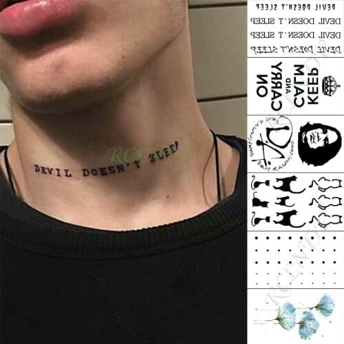 Waterproof Temporary Tattoo Sticker cat dot flower letter small size art tatoo fake tatto flash tattoos for kid girl men women