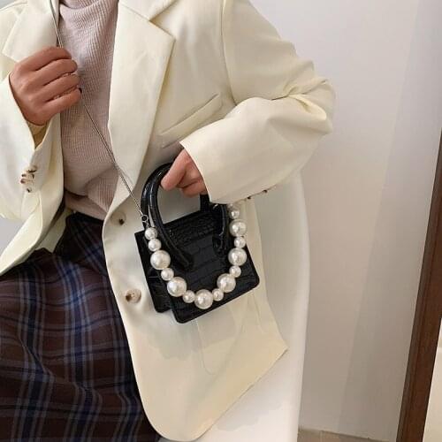 Fashion New Small Womens Handbag Tote Female Crossbody Bag Clutch Pearl chain Handbags 2021 New Designer Shoulder Tote-bag sac