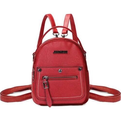 Large Capacity PU Leather Backpack Wear-resistant Multifunctional Bag for Women New