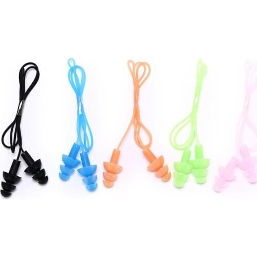 1Pcs Universal Soft Silicone Swimming Ear Plugs Earplugs Pool Accessories Water Sports Swim Ear Plug 5 Colors