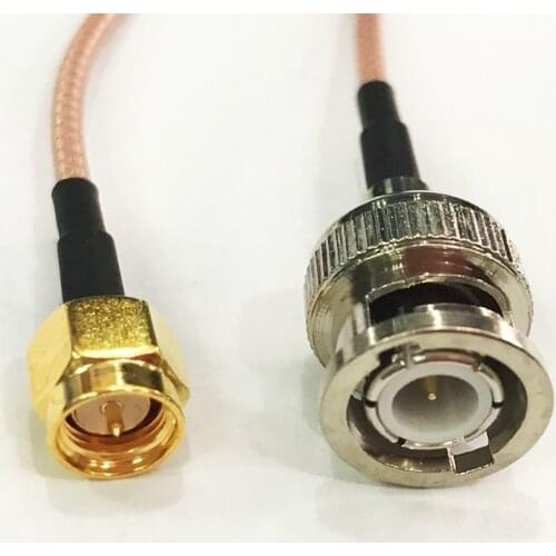 10pc BNC male to SMA Male plug RF Connector Adapter RG316 Cable 20cm