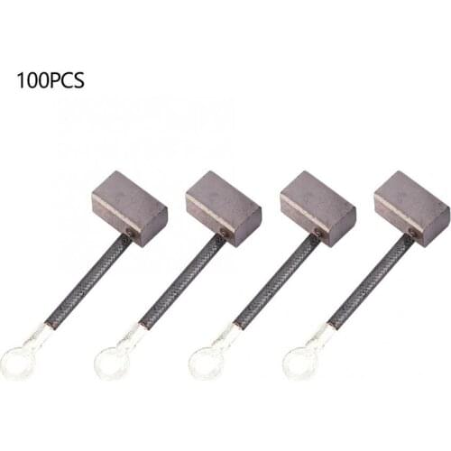 100Pcs J435A Carbon Brushes Replacement Kits 12V/24V/48V DC Oil Water Pump Motor Low Noise Carbon Brush Power Tool Accessories