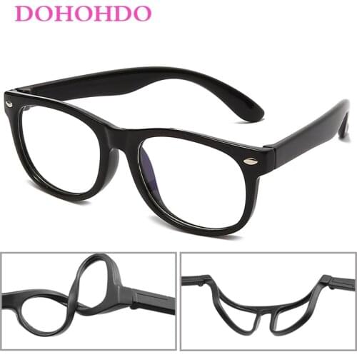 2021 Fashion Kids Anti-blue Light Glasses Children Boy Girls TR90 Soft Frame Goggle Flexible Silicone Glasses UV400 Okulary Hot