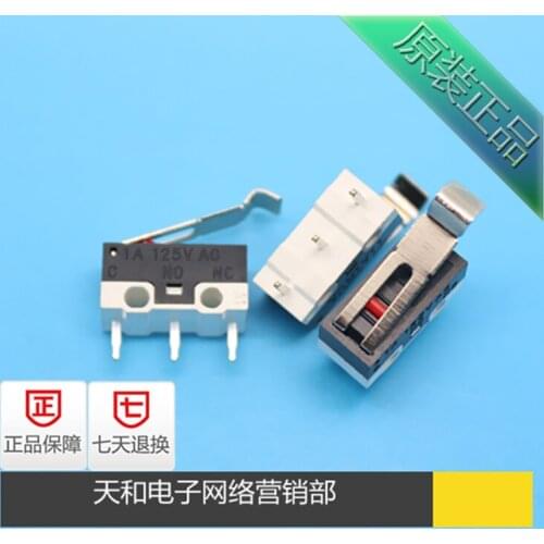 30pcs/JL014 1 125V silver contact ultra-compact with curved handle iron mouse micro switch