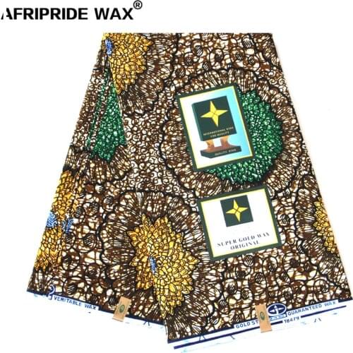 African ankara fabric high quality wholesale african flower 100% cotton real wax brocade fabric for clothing A18F0320