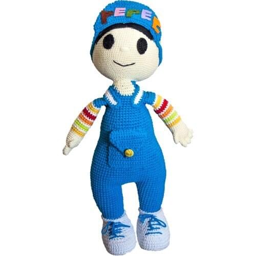 Amigurumi Hand-Knitted Toy Pepee Doll 45 cm
