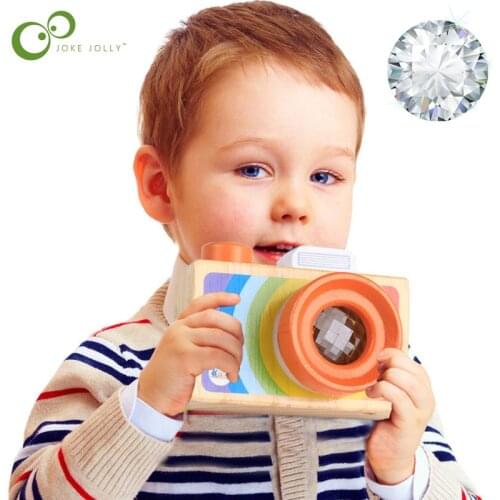 Children Kaleidoscope Wooden Magic Bee-eye Polygonal Prism Effect Body Toy Simulation Camera Kid Outdoor Educational Toys DDJ