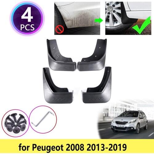 For Peugeot 2008 2013 2014 2015 2016 2017 2018 2019 Mudguards Mudflap Fender Set Mud Flap Flaps Splash Guards Front Accessories