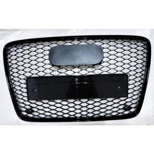 For RSQ7 Style Front Sport Hex Mesh Honeycomb Hood Grill Black for Audi Q7 4L 2007-2015 Car-styling Accessories