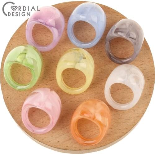 Cordial Design 50Pcs 23*30MM Jewelry Findings & Components/Acrylic Bead/Hand Made/Oval Shape/Earrings Accessories/DIY Making