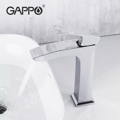 GAPPO Basin Faucet Bathroom Torneira Para Banheiro Chrome Faucet Basin Taps Deck Mounted Hot Cold Water Mixer Tap Crane