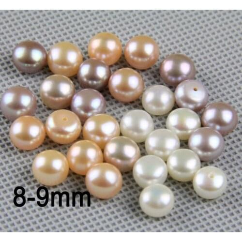 Perfect Pearl Jewelry,5pairs,8-9mm Genuine Freshwater Pearl Loose Beads,Matched Pearl Pairs Offer,More Color For Choose