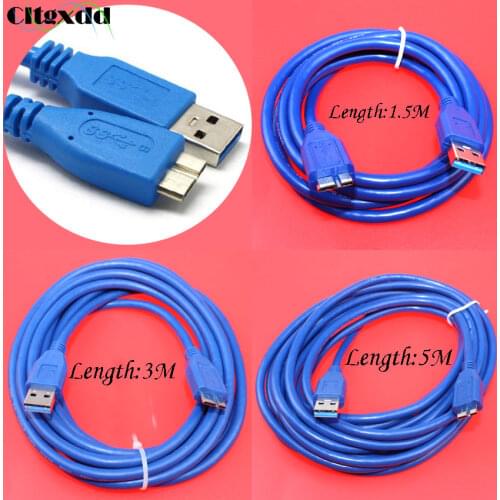 Cltgxdd USB 3.0 male to Micro B Male Cable USB3.0 Fast Data Sync Cable Cord For External Hard Drive Disk HDD Length:1.5M 3M 5M
