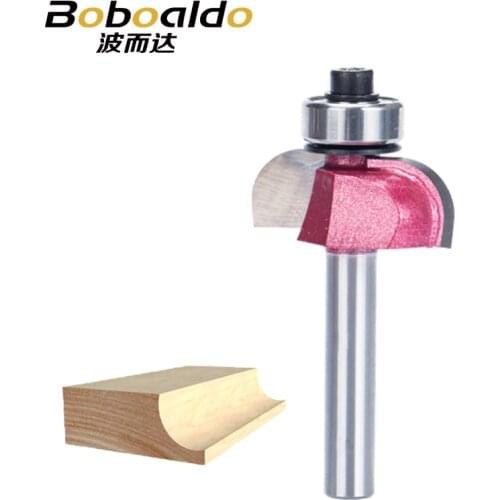 1pc Shank 1/2 Radius Round Grooving Cove Box Bit CNC Round Nose Router Bits For Wood Industrial Grade Woodworking Endmill