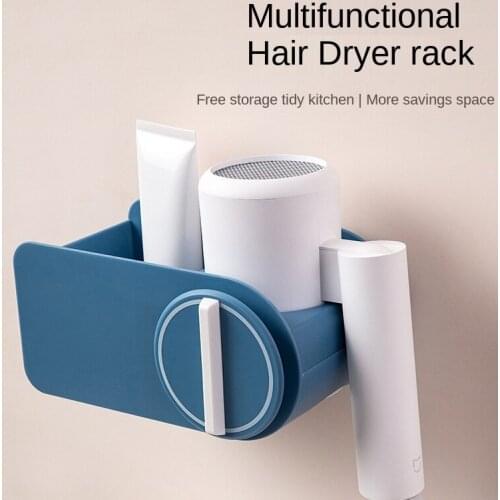 Creative Hair Dryer Rack Bathroom Hair Dryer Rack Bathroom Rack Free Punch Wall-mounted Storage Rack