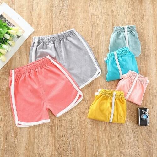 Summer Cute Baby Girls Shorts Fashion Candy Color Kids Boys Sports Short High Waist Casual Beach Short Childrens Clothing