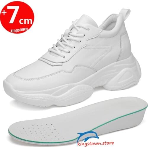 Men Sneakers Elevator Shoes Height Increase Shoes for Men Height Increase Shoes White Sneakers Black Shoes insole 7CM Tall Shoes