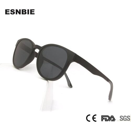 Ultem Memory Mens Polarized Sunglasses Clip On With Eyeglasses Women PEI Plastic Titanium Magnetic Clip Round Sun Glasses UV400