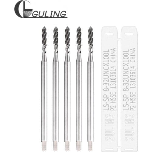 HSSE Long Shank 100mm Sprial Flute tap UNC UNF 2-56 4-40 5-40 6-32 8-32 10-24 10-32 1/4 5/16 3/8 - 20 28 24 28 16 Thread taps