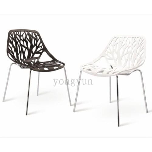 Office Chair Minimalist modern fashion furniture metal plastic dining chair