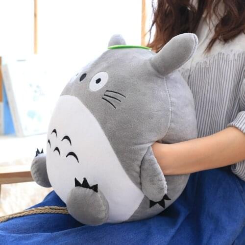 35cm Plush Hug Pillow Stuffed Totoro Cartoon Animal Toys Soft Hand Warmer 3 In 1 Cushion for Kids Girl Soft Pillow