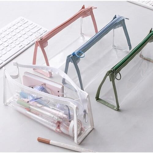 Pencil Cases Transparent Estuches Stationery Kawaii Phone Case Bag Pencilcase School Supplies Trousse Scolaire Large Box