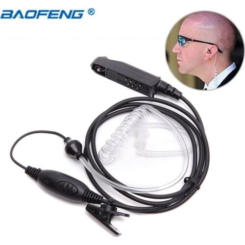 BAOFENG UV-9R Plus Waterproof Walkie Talkie Covert Air Acoustic Tube Headset For UV-XR A-58 UVXR UV9R GT-3WP 2 way radio