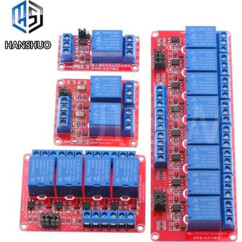 Relay module 1 2 4 8 Channel 5V Relay Module Board Shield with Optocoupler Support High and Low Level Trigger for Arduino