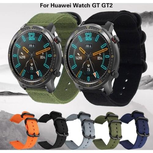 Nylon Band For Huawei Watch GT Strap Wrist Nylon Loop Velcro Strap for huawei GT 42 46mm/GT2 46mm Honor Magic 1/2 Accessories
