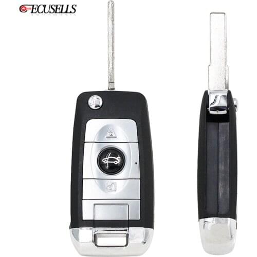 Folding Flip Modified Remote Key Shell Case Housing for VW Sagitar Polo Tiguan B5 and More Kinds of Keys with Battery Holder