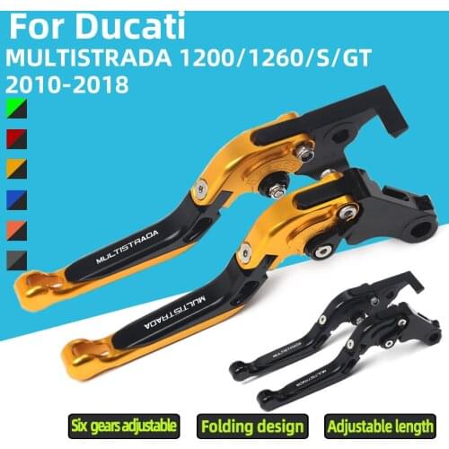 Motorcycle Foldable Extendable Brake Clutch Levers for Ducati MULTISTRADA 1200/1260/S/GT 2010-2018 2017 2016 2015 2014 2013 2012