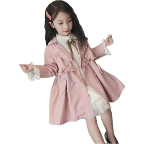 Toddler girl trench jacket elgeant little princess jacket coat for 1-10years girls kids child fashion jacket clothes outerwear