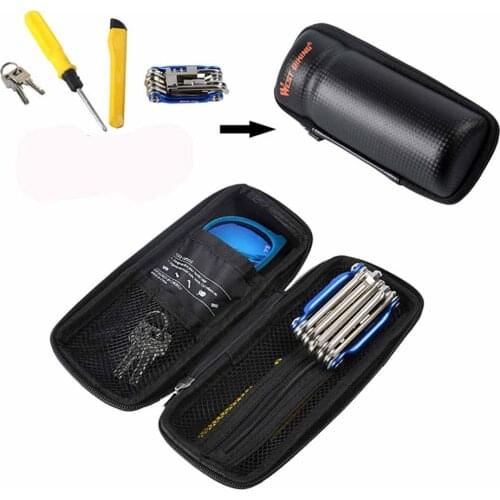 WEST BIKING MTB Bike Bag Repair Kit Storage Case PVC Waterproof Bicycle Water Bottle Rack Organizer Outdoor Cycling Equipment