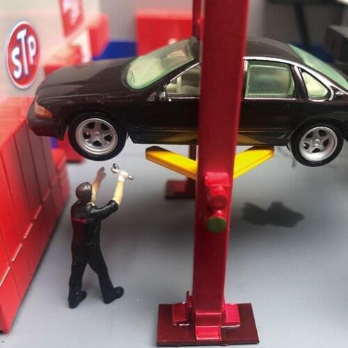 1:64 Miniature Character Doll Model Collection Resin Scene Worker Repair Doll Sand Figure Sand Diorama Table Ornaments Toy U2W6