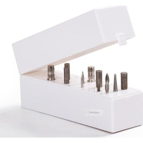 1pc Nail Drill Bit Holder electric manicure machine storage box pedicure stand tools Nail Art plastic container
