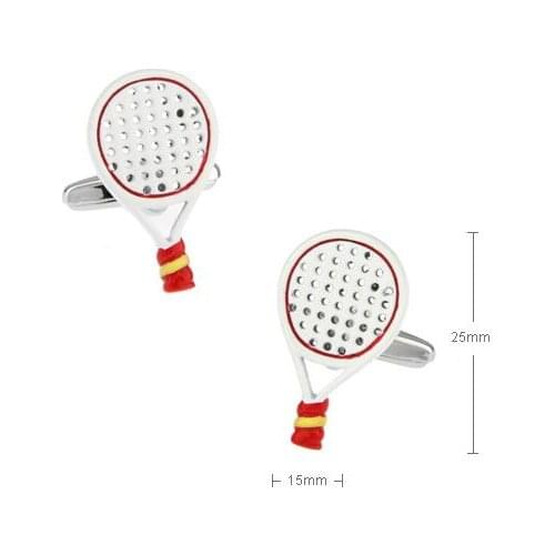 10pairs/lot Quality Tennis Racket Cufflinks Plating Cuff Links Shirt Cuff Button Mens Jewelry Accessory Party Gift Wholesale